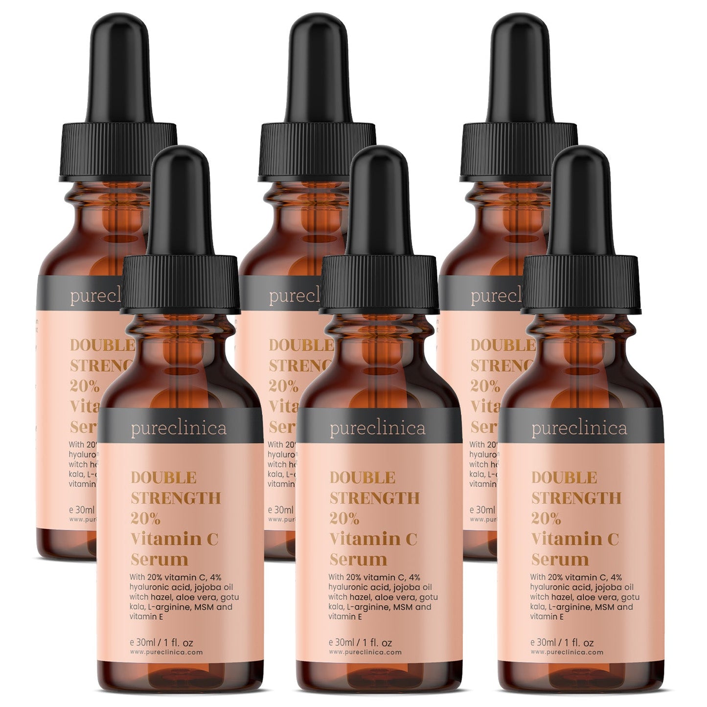 20% Vitamin C Serum (with HA, L-Arginine, Vitamin E, & Ferulic Acid) – 30ml / 1 fl oz