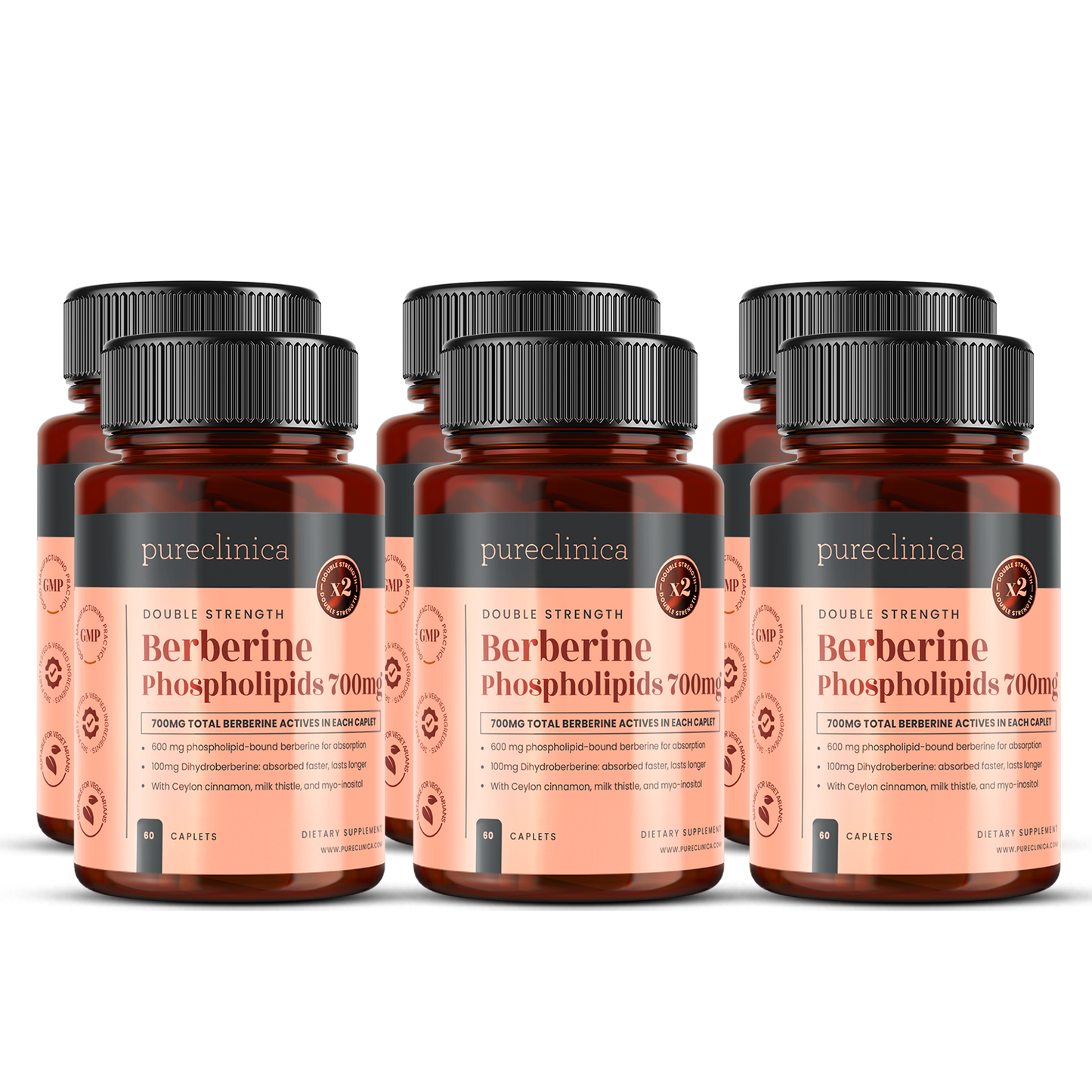 Berberine Phospholipids 700mg x 60 caplets