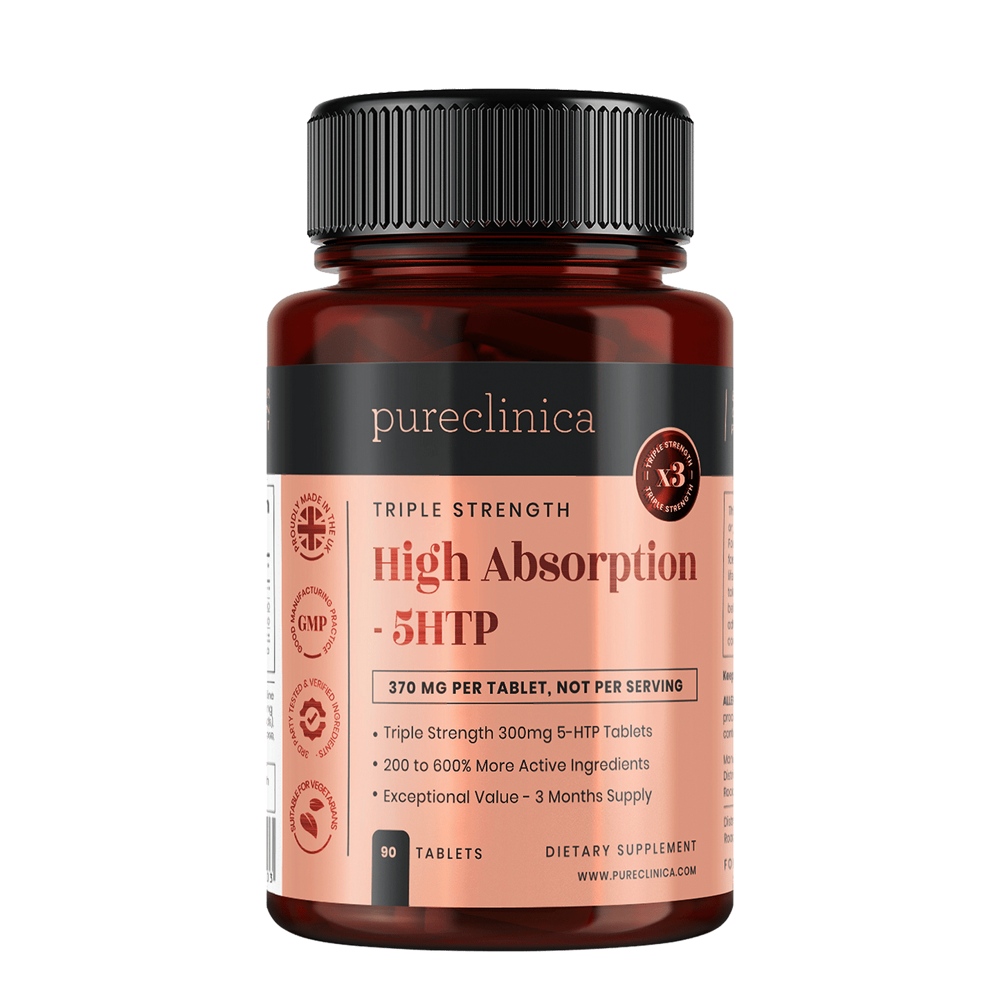 Triple Strength 5-HTP (300mg x 90 tablets) - High Absorption