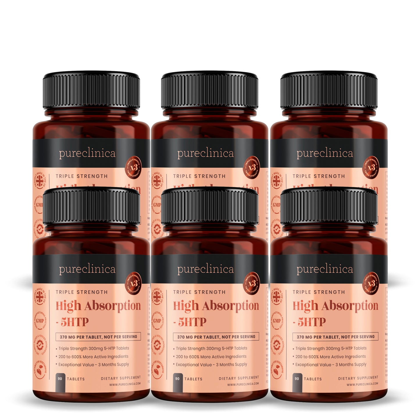 Triple Strength 5-HTP (300mg x 90 tablets) - High Absorption