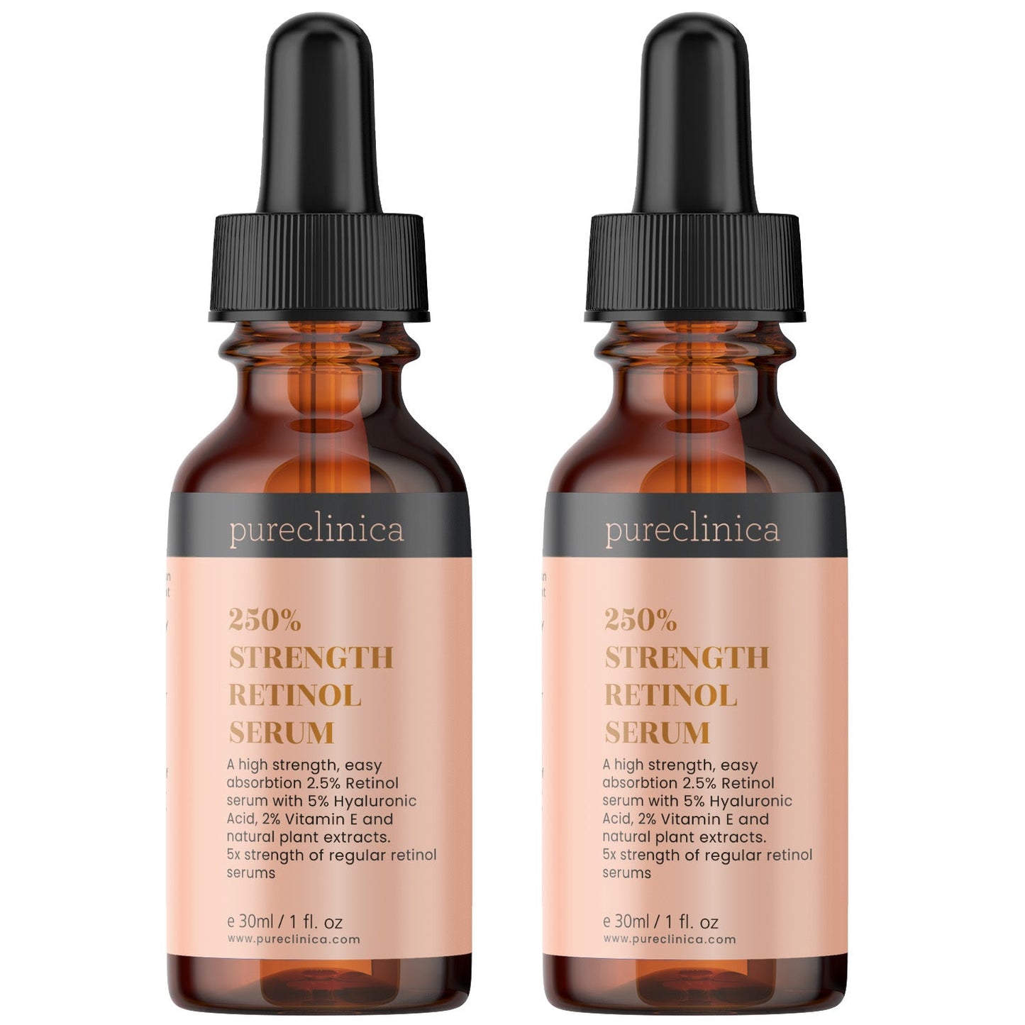 2.5x Strength Retinol Serum with HA & Vitamin E – 30ml / 1 fl oz