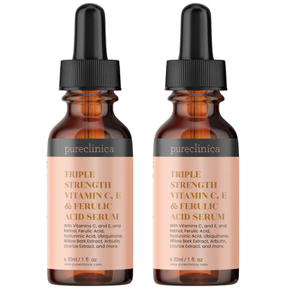 Triple Strength Vitamin C, E & Ferulic Acid Serum (w/Retinol & Hyaluronic Acid) 30ml / 1 fl oz