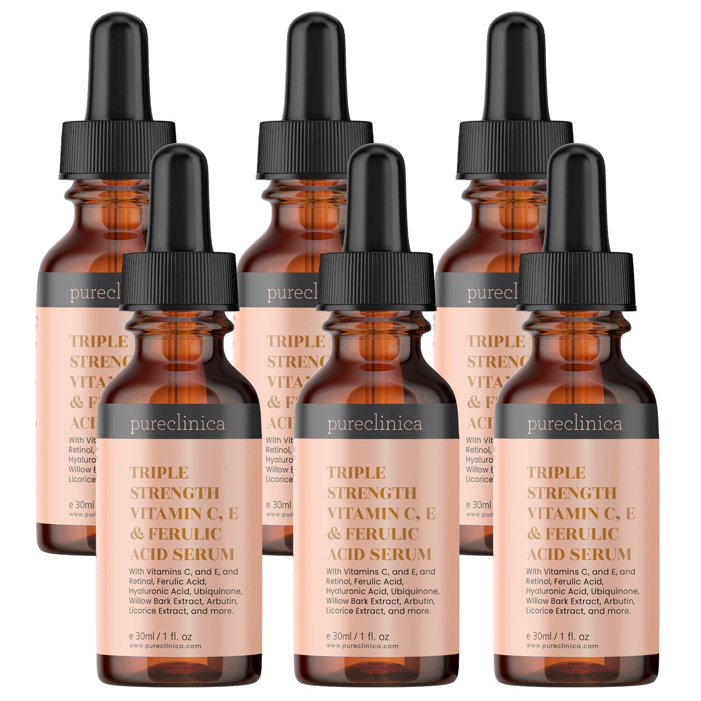 Triple Strength Vitamin C, E & Ferulic Acid Serum (w/Retinol & Hyaluronic Acid) 30ml / 1 fl oz