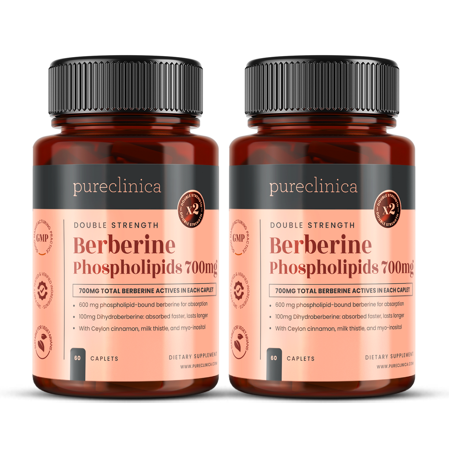 Berberine Phospholipids 700mg x 60 caplets