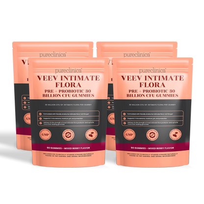 Veev Intimate Flora  Pre + Probiotic 30 Billion CFU x 90 Gummies