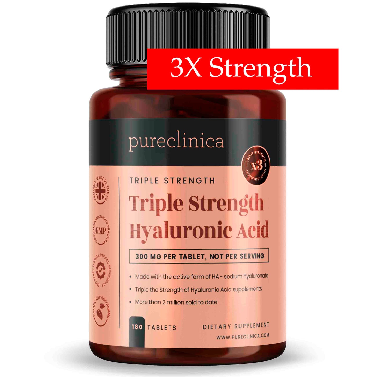 Hyaluronic Acid - 300mg x 180 tablets