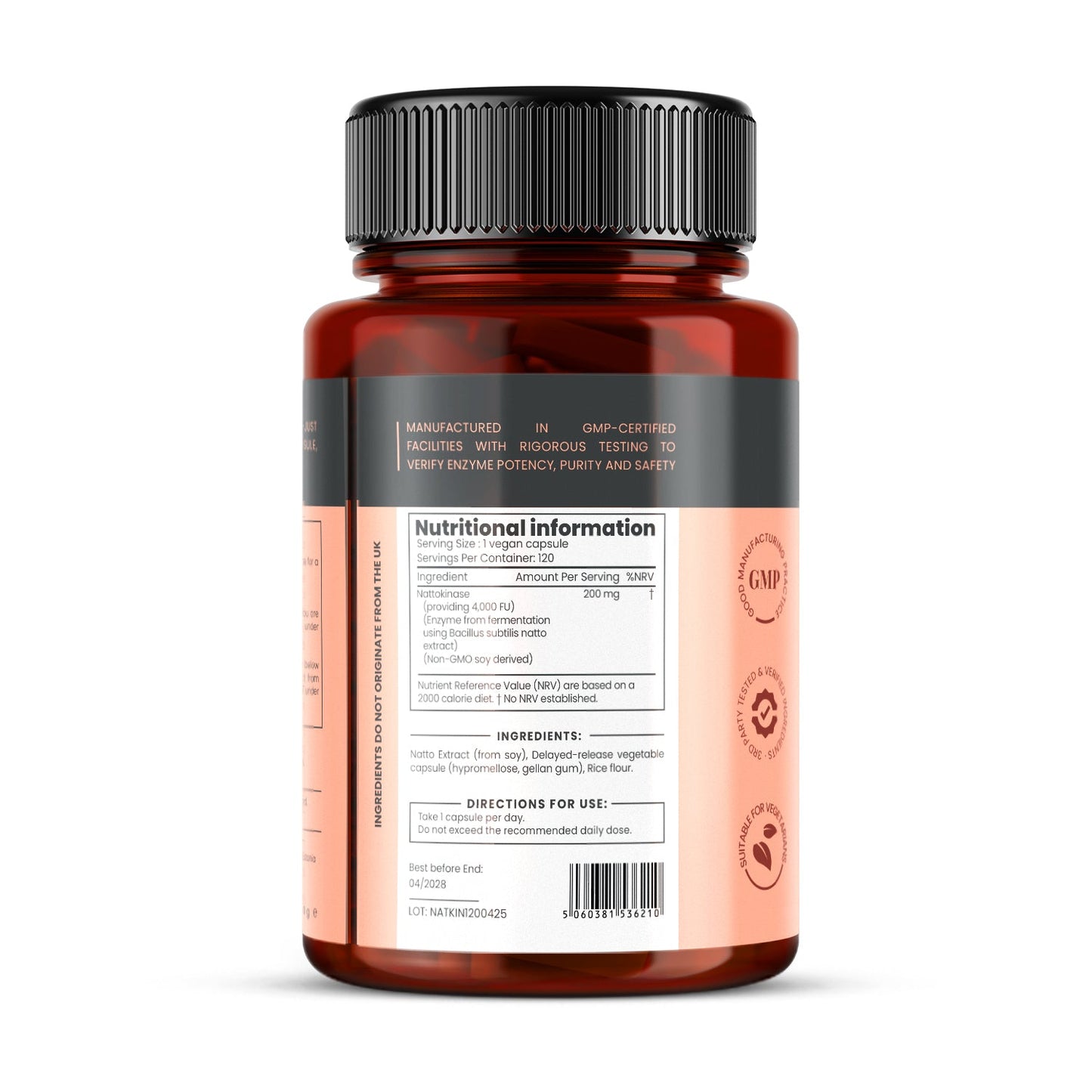 Nattokinase 4000 FU x 120 capsules