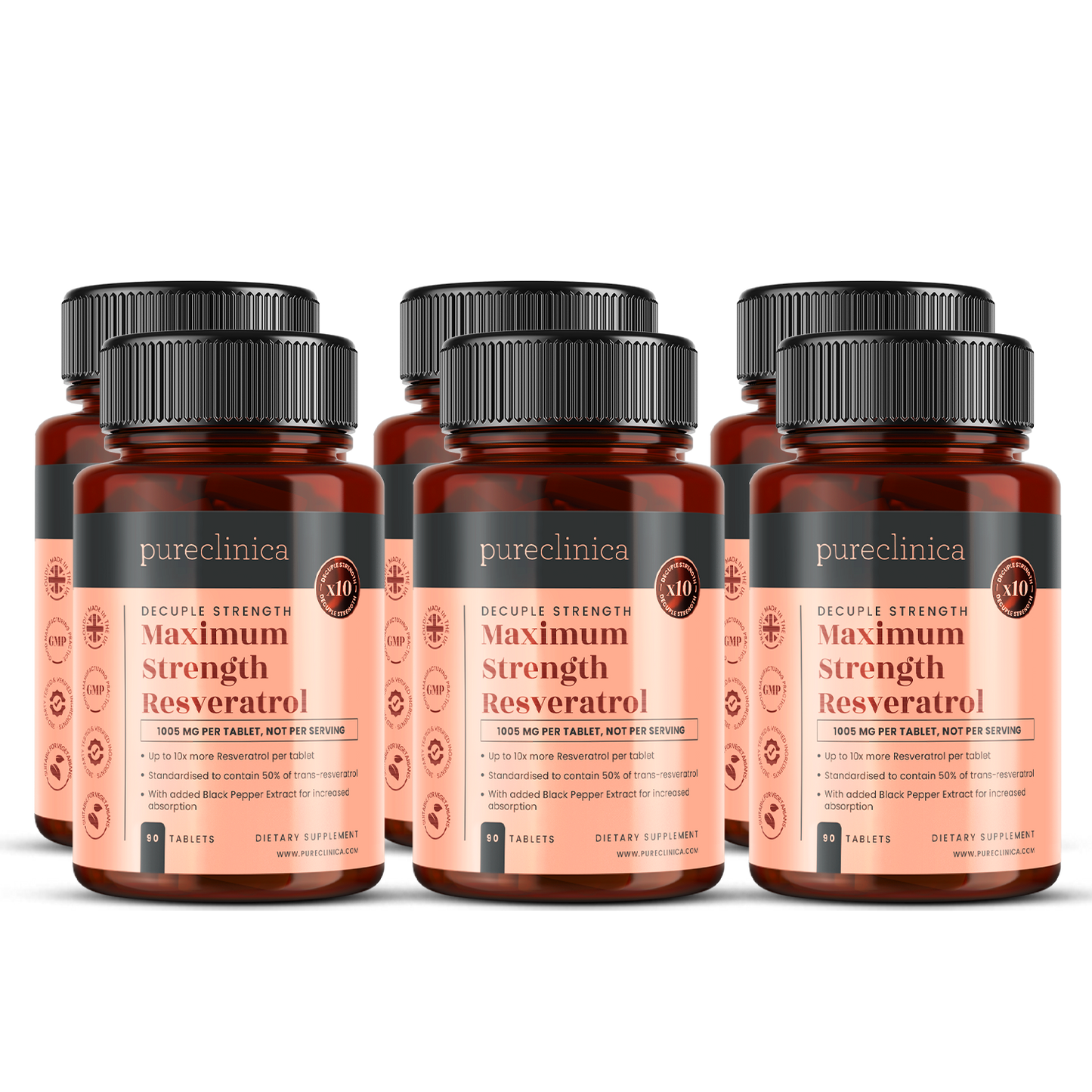 Max Strength Resveratrol 1000mg x 90 tablets - 50% trans-reseveratrol