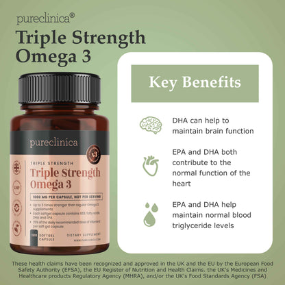 Omega 3 1000mg x 180 softgel capsules