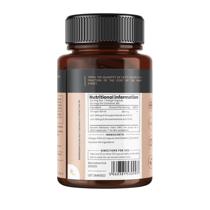 Omega 3 1000mg x 180 softgel capsules