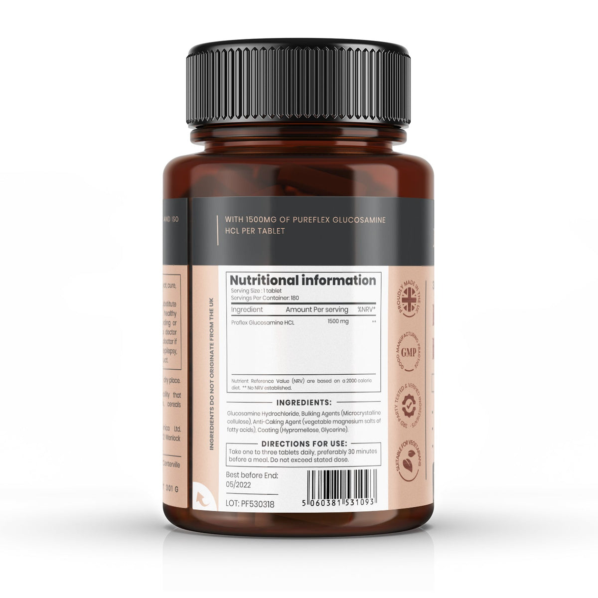 ProFlex Glucosamine HCL 1500mg x 180 tablets | 6-month supply