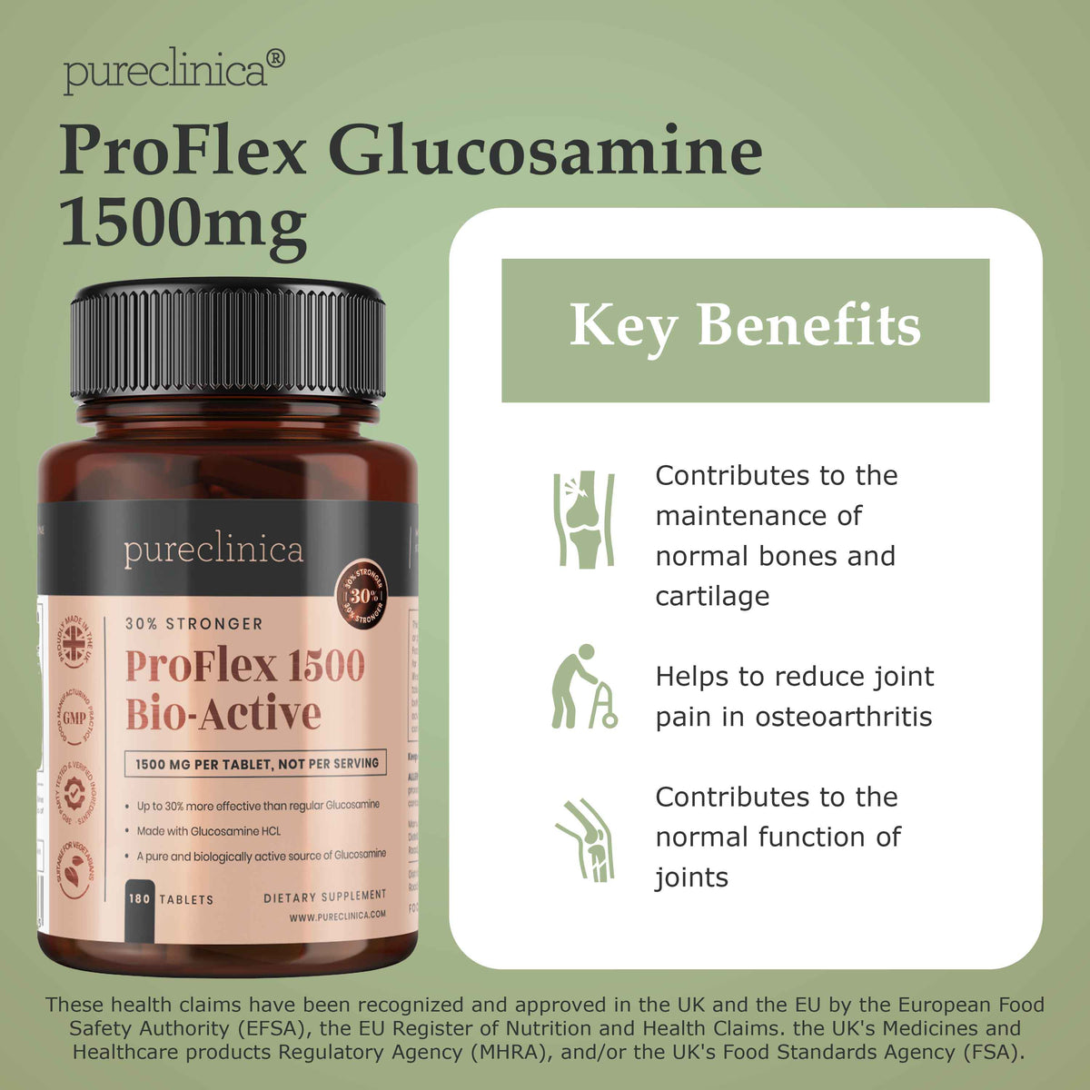ProFlex Glucosamine HCL 1500mg x 180 tablets | 6-month supply