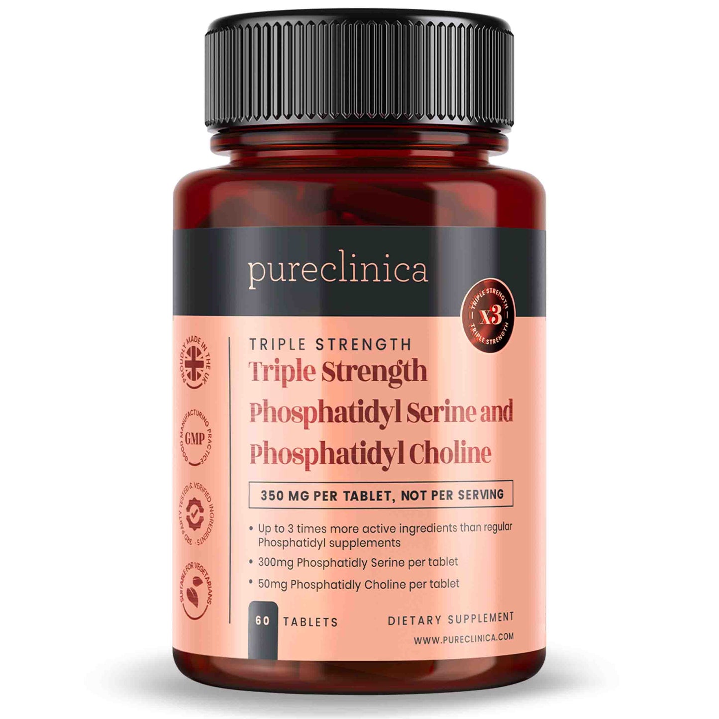 PhosphatidylSerine 350mg + PhosphatidylCholine 50mg - 350mg x 60 Tablets