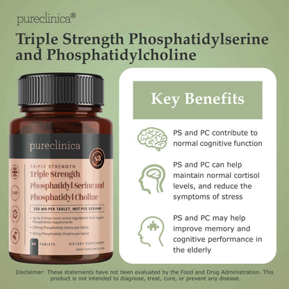 PhosphatidylSerine 350mg + PhosphatidylCholine 50mg - 350mg x 60 Tablets