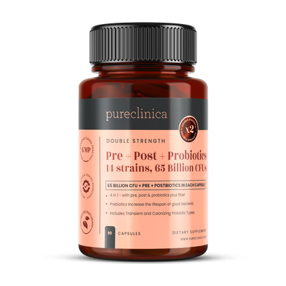 Probiotics 14 strains, 65 Billion CFUs x 90 capsules (with Pre+Post)