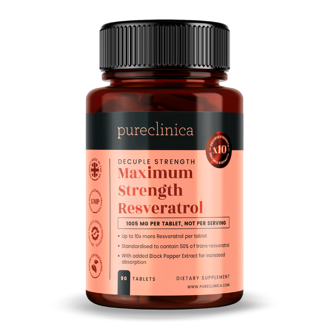 Max Strength Resveratrol 1000mg x 90 tablets - 50% trans-reseveratrol
