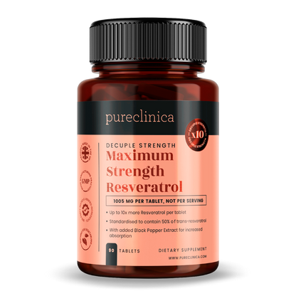 Max Strength Resveratrol 1000mg x 90 tablets - 50% trans-reseveratrol