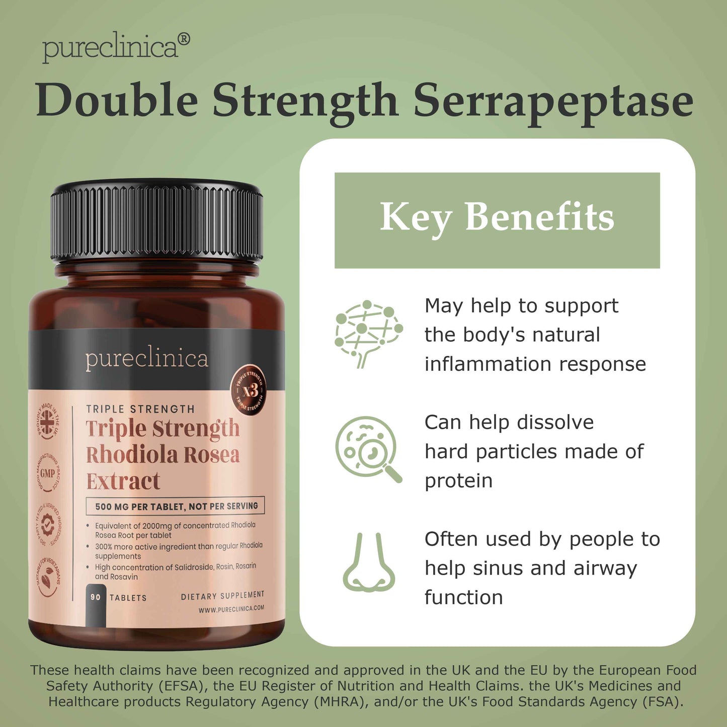 Serrapeptase 120,000 SPUs x 90 tablets