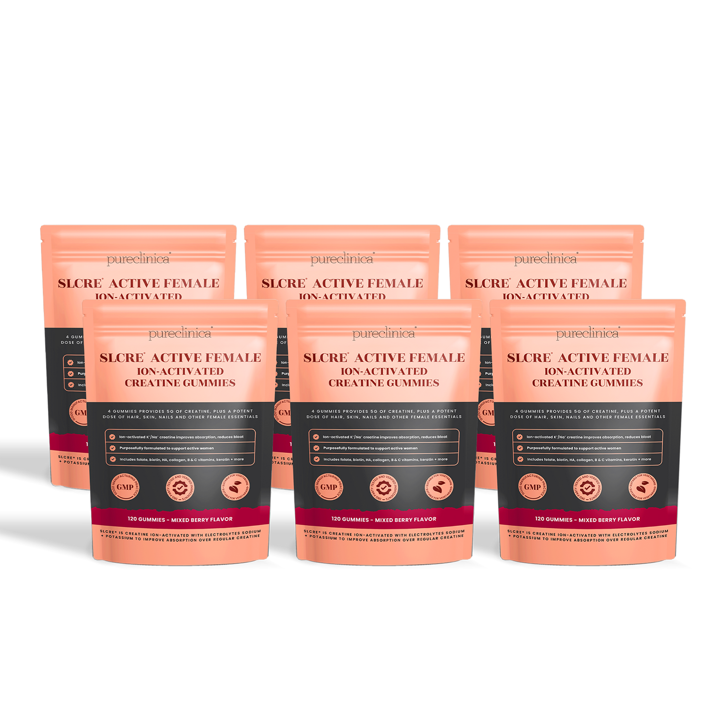 SLCRE® Active Female - Ion-Activated Creatine Gummies for Women